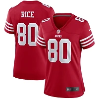 Maillot de match joueur retraité Nike Jerry Rice Scarlet des San Francisco 49ers pour femme