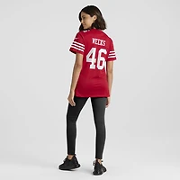 Maillot de match Nike Jon Weeks Scarlet des San Francisco 49ers pour femme