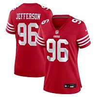 Maillot Nike Jordan Jefferson Scarlet pour femme des San Francisco 49ers