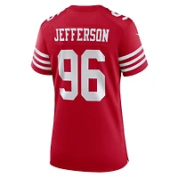 Maillot Nike Jordan Jefferson Scarlet pour femme des San Francisco 49ers