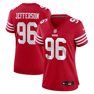 Maillot Nike Jordan Jefferson Scarlet pour femme des San Francisco 49ers