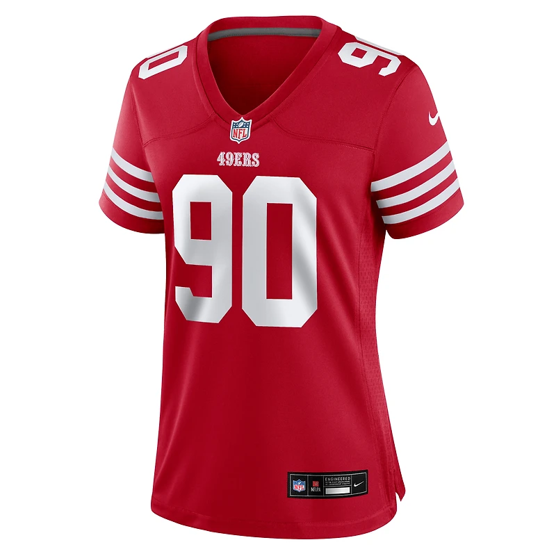 Maillot de match Nike Kevin Givens Scarlet San Francisco 49ers pour femme