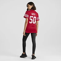 Maillot de match l'équipe Nike Khalil Davis Scarlet San Francisco 49ers pour femme