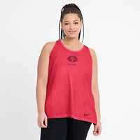 Women's Nike Light Red San Francisco 49ers Glory Open-Back Crisscross Dri-FIT Tank Top