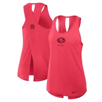 Women's Nike Light Red San Francisco 49ers Glory Open-Back Crisscross Dri-FIT Tank Top