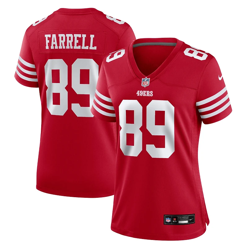 Women's Nike Luke Farrell  Scarlet San Francisco 49ers Team Game Jersey
