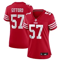 Maillot de match Nike Luke Gifford Scarlet des San Francisco 49ers pour femme