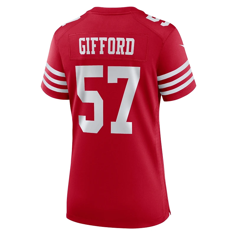 Women's Nike Luke Gifford Scarlet San Francisco 49ers Team Game Jersey