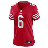 Maillot Nike Malik Mustapha Scarlet pour femme des San Francisco 49ers