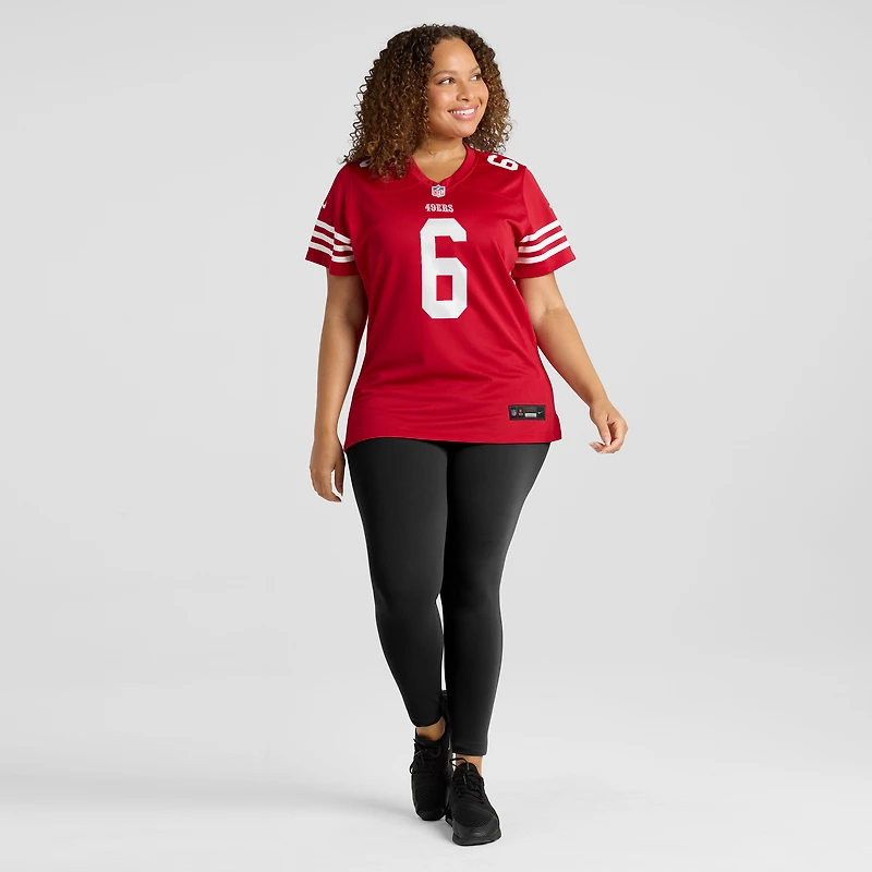 Women's Nike Malik Mustapha Scarlet San Francisco 49ers Team Game Jersey