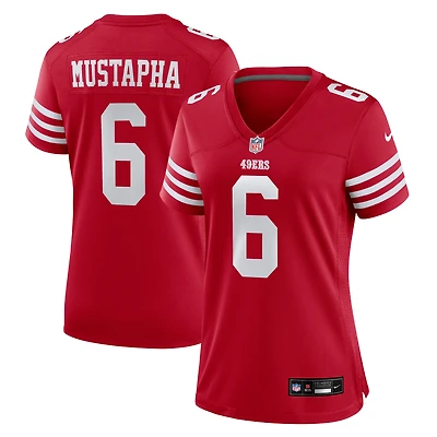 Maillot Nike Malik Mustapha Scarlet pour femme des San Francisco 49ers