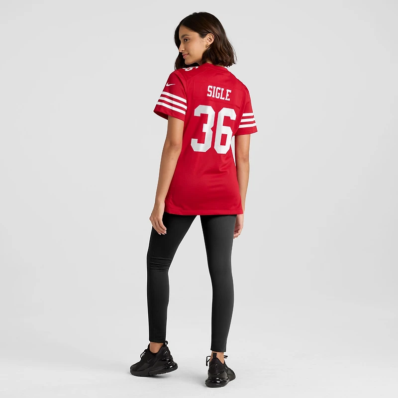 Maillot de match Nike Marques Sigle Scarlet des San Francisco 49ers pour femme