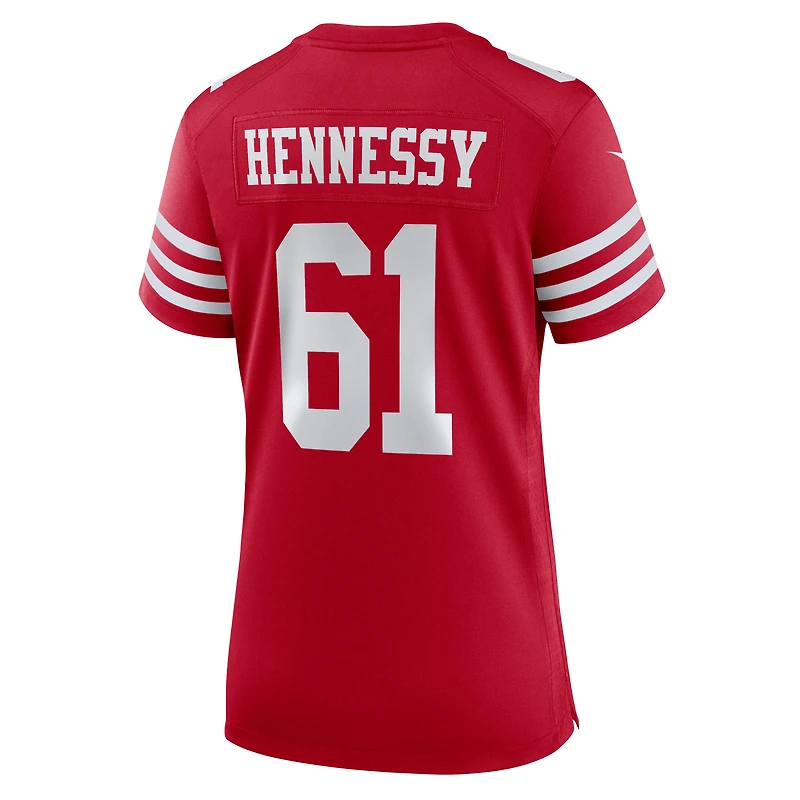 Women's Nike Matt Hennessy  Scarlet San Francisco 49ers Team Game Jersey