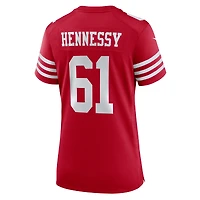 Women's Nike Matt Hennessy  Scarlet San Francisco 49ers Team Game Jersey