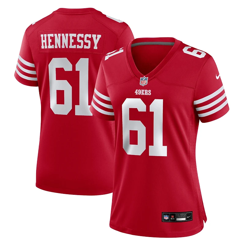 Women's Nike Matt Hennessy  Scarlet San Francisco 49ers Team Game Jersey