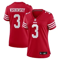 Maillot Nike Mitch Wishnowsky Scarlet pour femme des San Francisco 49ers