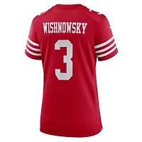 Maillot Nike Mitch Wishnowsky Scarlet pour femme des San Francisco 49ers