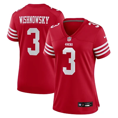 Maillot Nike Mitch Wishnowsky Scarlet pour femme des San Francisco 49ers