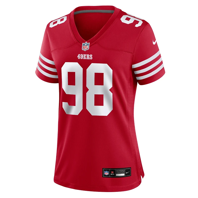 Women's Nike Mykel Williams Scarlet San Francisco 49ers Team Game Jersey