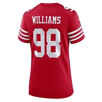 Maillot de match Nike Mykel Williams Scarlet des San Francisco 49ers pour femme
