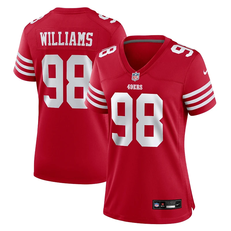 Women's Nike Mykel Williams Scarlet San Francisco 49ers Team Game Jersey