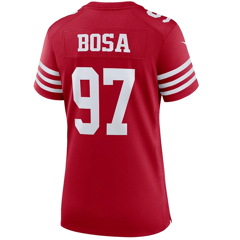 Maillot de joueur Nike Nick Bosa Scarlet San Francisco 49ers pour femme
