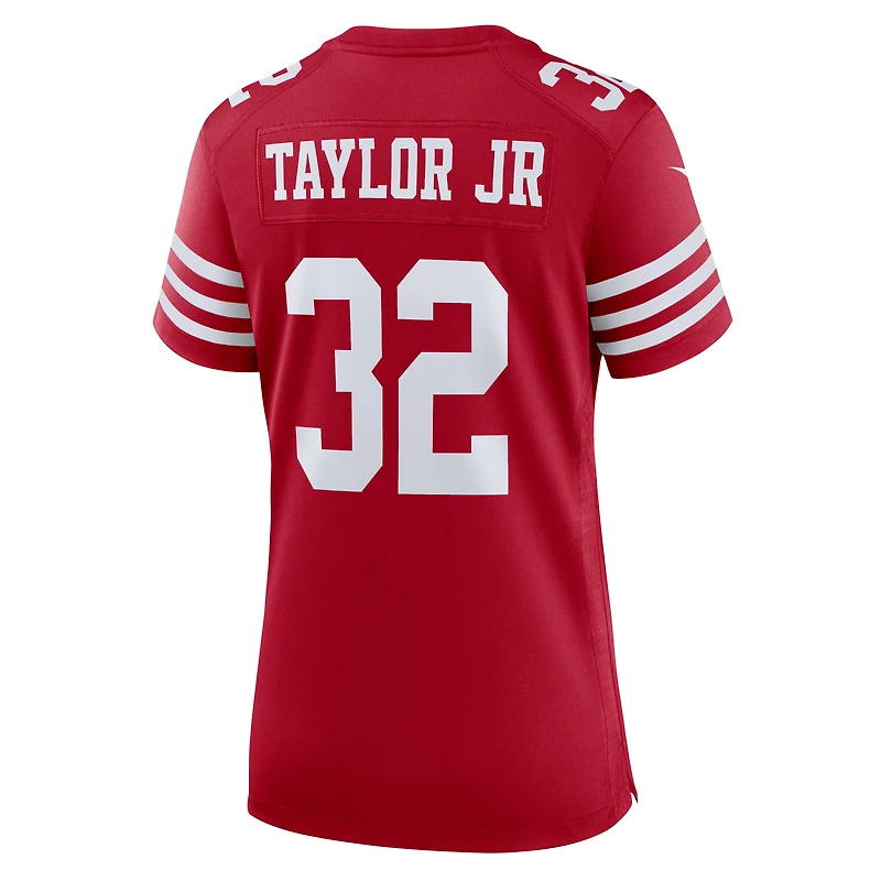 Maillot Nike Patrick Taylor Jr. Scarlet San Francisco 49ers Team Game pour femme