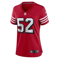Maillot de match alternatif Nike Patrick Willis Scarlet pour femme des San Francisco 49ers