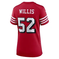 Maillot de match alternatif Nike Patrick Willis Scarlet pour femme des San Francisco 49ers