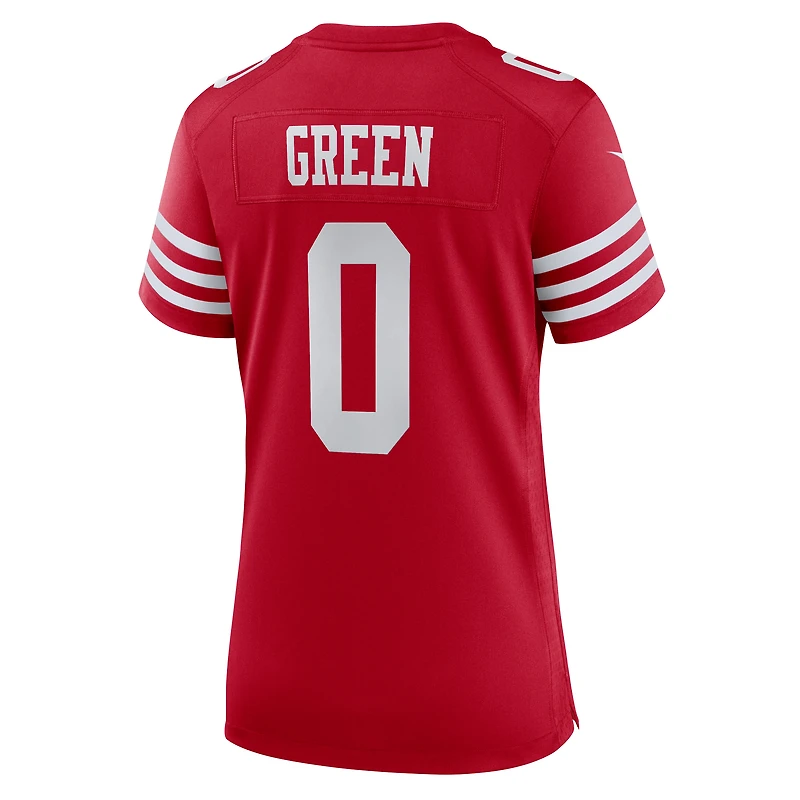 Maillot Nike Renardo Green Scarlet pour femme des San Francisco 49ers