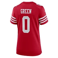 Maillot Nike Renardo Green Scarlet pour femme des San Francisco 49ers