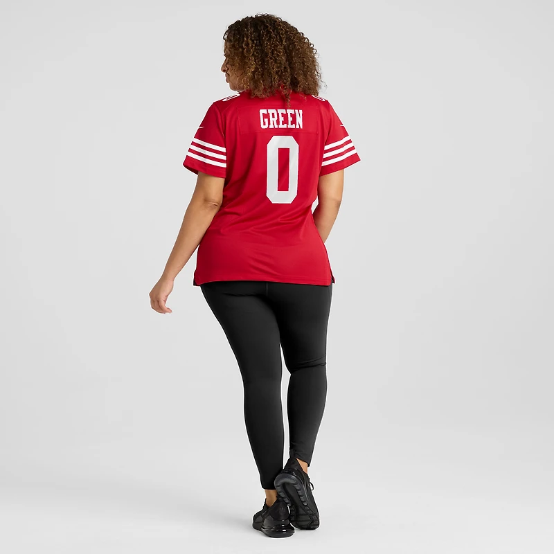 Women's Nike Renardo Green  Scarlet San Francisco 49ers Team Game Jersey
