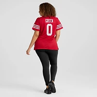 Women's Nike Renardo Green  Scarlet San Francisco 49ers Team Game Jersey