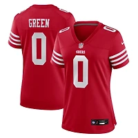 Women's Nike Renardo Green  Scarlet San Francisco 49ers Team Game Jersey