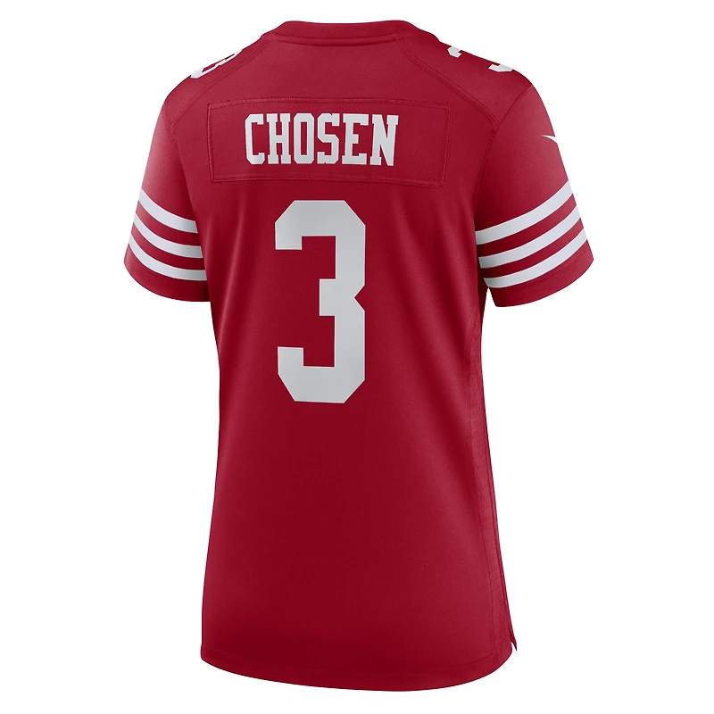 Maillot Nike Robbie Chosen Scarlet pour femme des San Francisco 49ers