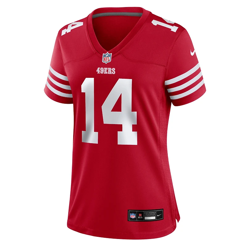 Maillot de match Nike Russell Gage Jr. Scarlet des San Francisco 49ers pour femme