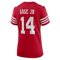 Maillot de match Nike Russell Gage Jr. Scarlet des San Francisco 49ers pour femme