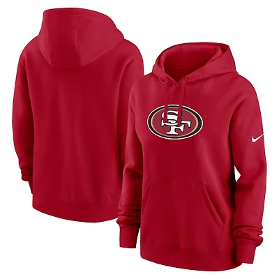 Sweat à capuche en polaire Nike Scarlet San Francisco 49ers Club pour femme