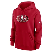 Women's Nike Scarlet San Francisco 49ers Club Logo Pullover Hoodie