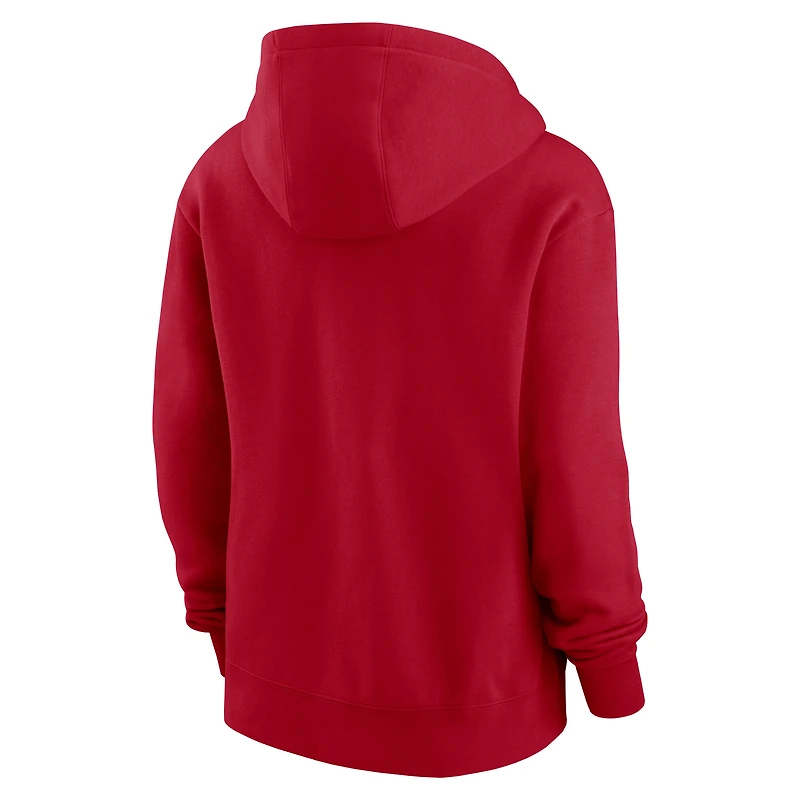 Women's Nike Scarlet San Francisco 49ers Club Logo Pullover Hoodie