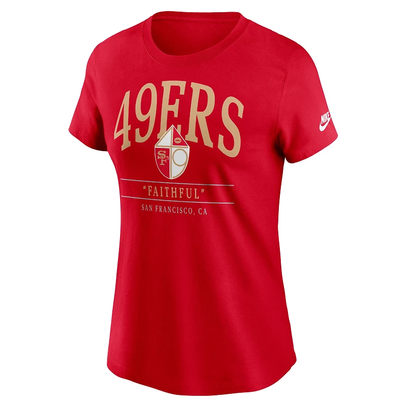 T-shirt Nike Scarlet San Francisco 49ers Hometown Local Pack pour femme