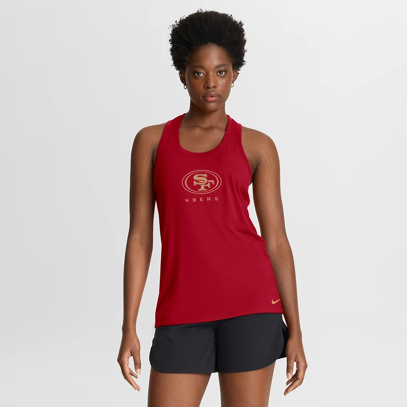 Débardeur Nike Scarlet San Francisco 49ers Hurry Up Tri-Blend Dri-FIT pour femme