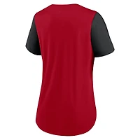 T-shirt Nike Scarlet San Francisco 49ers Nod Tri-Blend pour femme