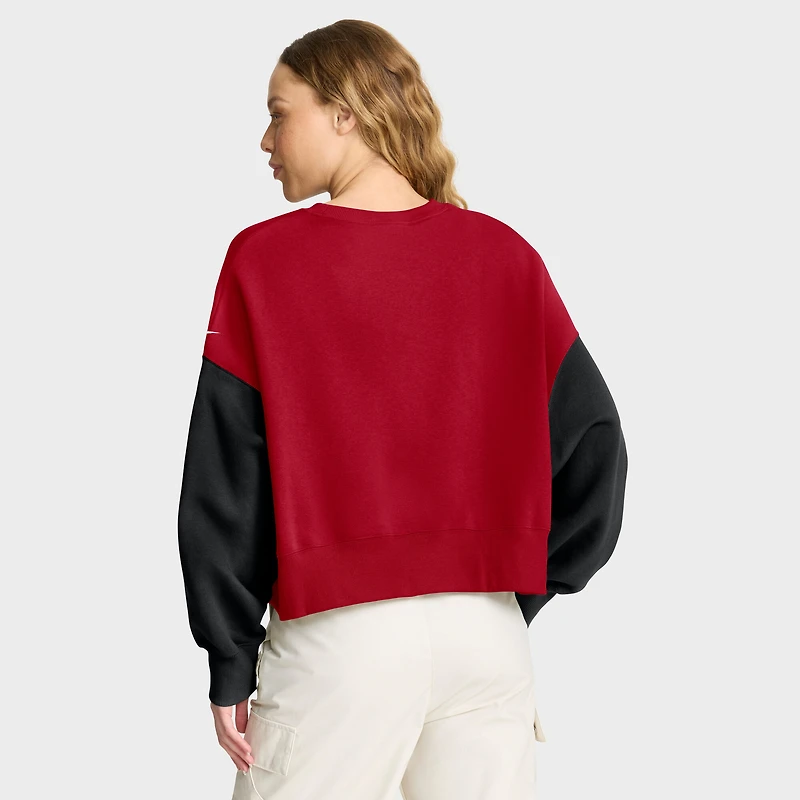 Sweat-shirt oversize à blocs de couleurs Nike Scarlet San Francisco 49ers pour femme