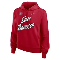 Sweat à capuche Nike Scarlet San Francisco 49ers Performance One Tri-Blend Dri-FIT pour femme