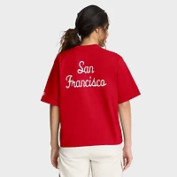 Women's Nike Scarlet San Francisco 49ers Rewind Pocket Boxy T-Shirt