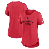 T-shirt Nike Scarlet San Francisco 49ers Tri-Blend pour femme