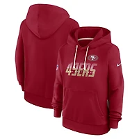 Sweat à capuche Nike Scarlet San Francisco 49ers Sideline Standard Issue Dri-FIT pour femme
