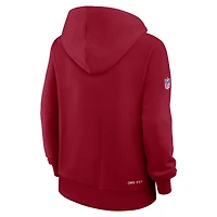 Sweat à capuche Nike Scarlet San Francisco 49ers Sideline Standard Issue Dri-FIT pour femme