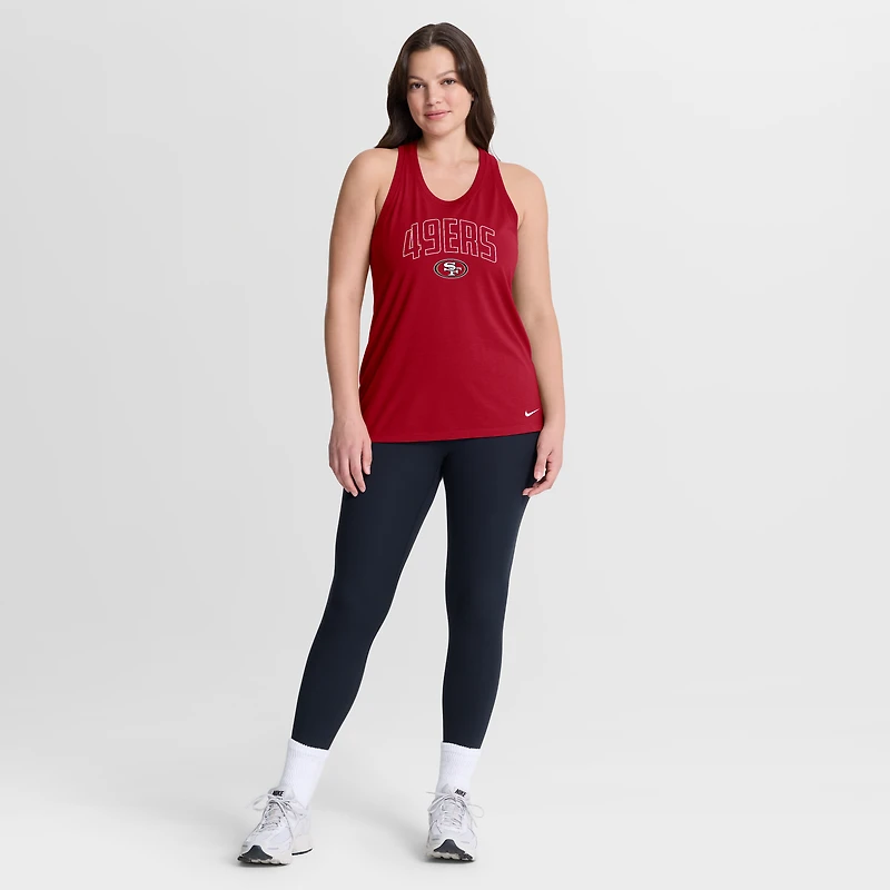 Women's Nike Scarlet San Francisco 49ers Tri-Blend Dri-FIT Racerback Tank Top